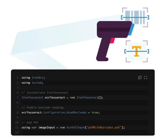 Tesseract Text related to Text and Barcode Reading